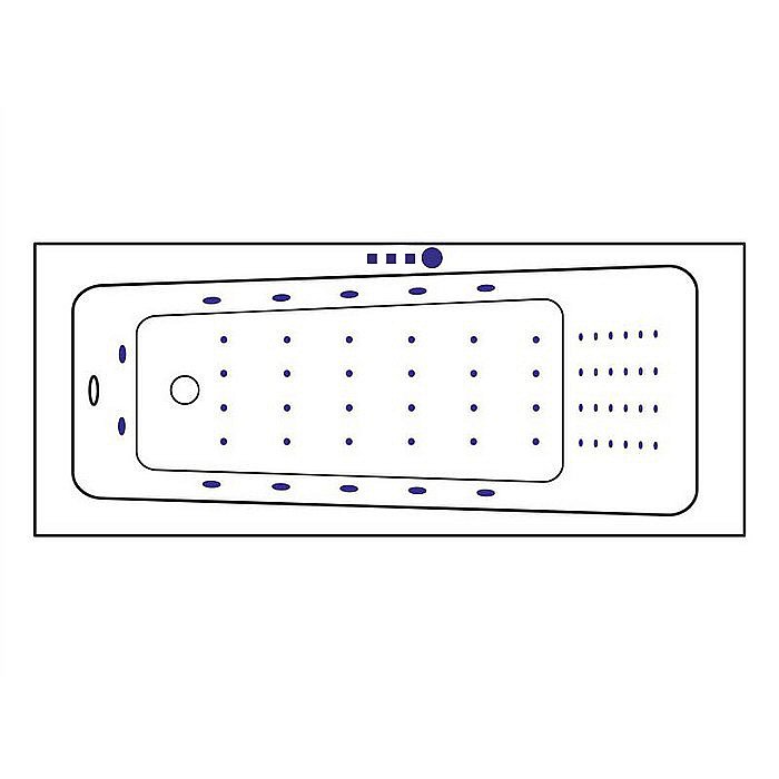 Ванна акриловая EXCELLENT Ava NANO WAEX.AVA17.NANO.CR 170x70 белая с гидромассажем купить в интернет-магазине Sanbest
