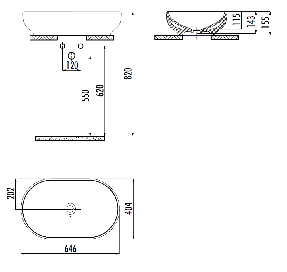 Раковина Creavit Minimal MN165 купить в интернет-магазине Sanbest