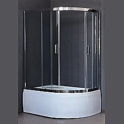 Душевой уголок Royal Bath RB8120BK-T-CH-L 120х80 прозрачный левый купить в интернет-магазине сантехники Sanbest