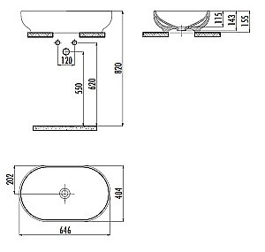 Раковина Creavit Mina 64,6 MN165-0000 белая купить в интернет-магазине Sanbest