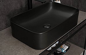 Раковина накладная Gid Geometrico 61 Bm9599 53366 черная матовая купить в интернет-магазине Sanbest