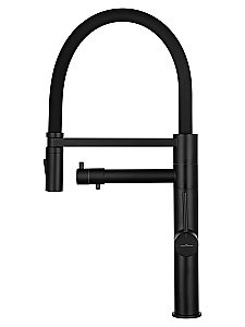 Смеситель для кухни с гибким изливом и подключением фильтра WONZON & WOGHAND, Черный матовый (WW-88458007-MB) купить в интернет-магазине сантехники Sanbest