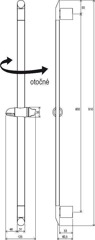 Держатель душа Ravak 973.00 подвижный купить в интернет-магазине сантехники Sanbest