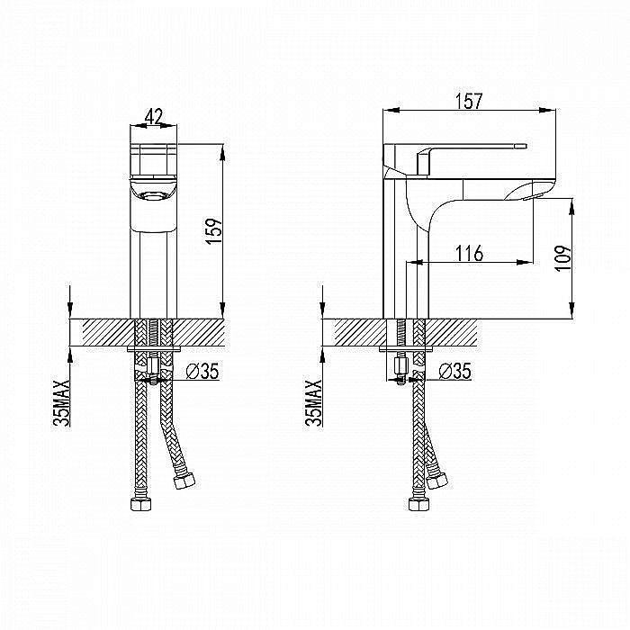 Смеситель для раковины IDDIS Slide SLIBL00i01 купить в интернет-магазине сантехники Sanbest