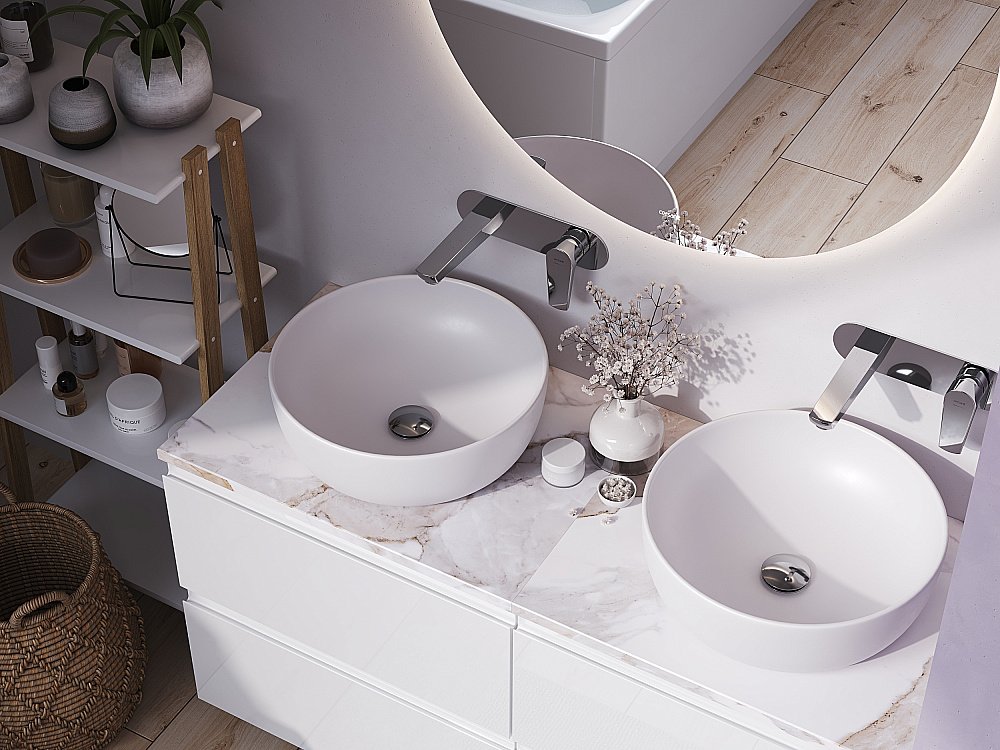 Раковина накладная Cersanit MODUO 40 63569 белая купить в интернет-магазине Sanbest