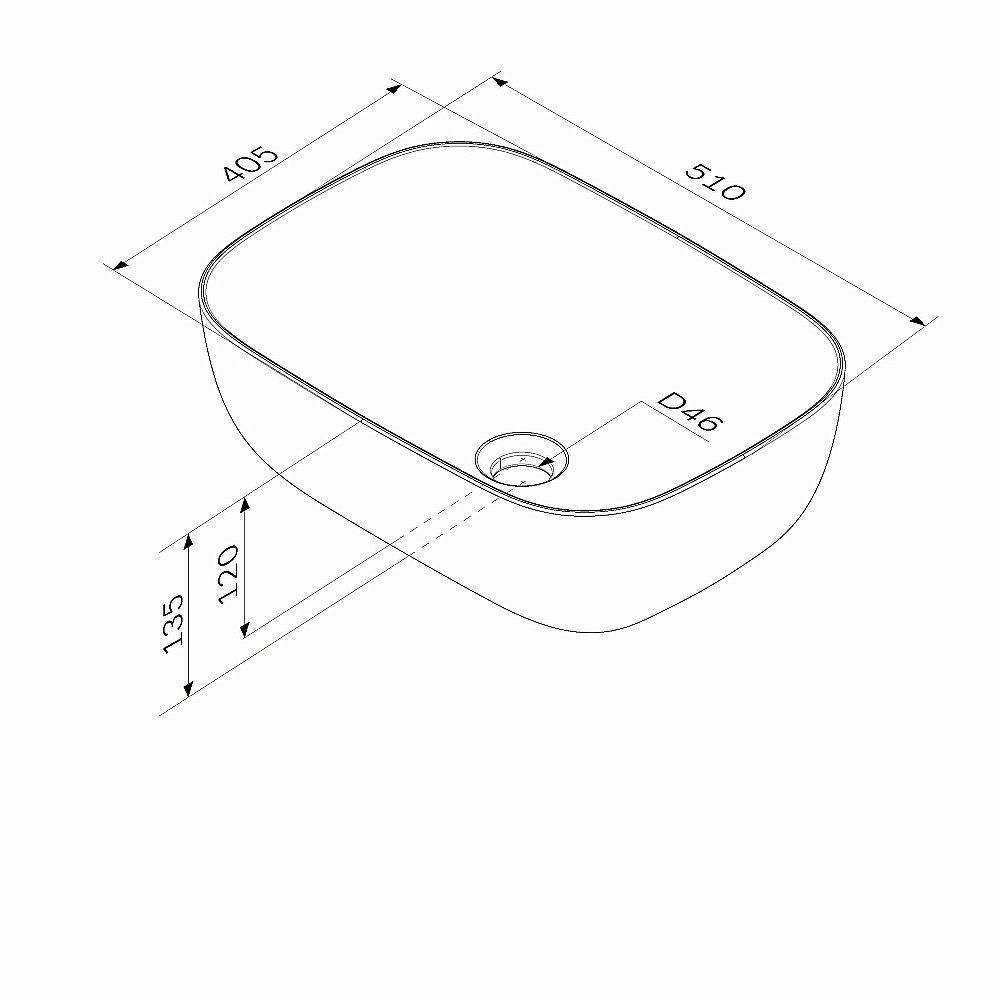 Раковина накладная AM.PM Func 51 M8FWCC10510WG белая купить в интернет-магазине Sanbest