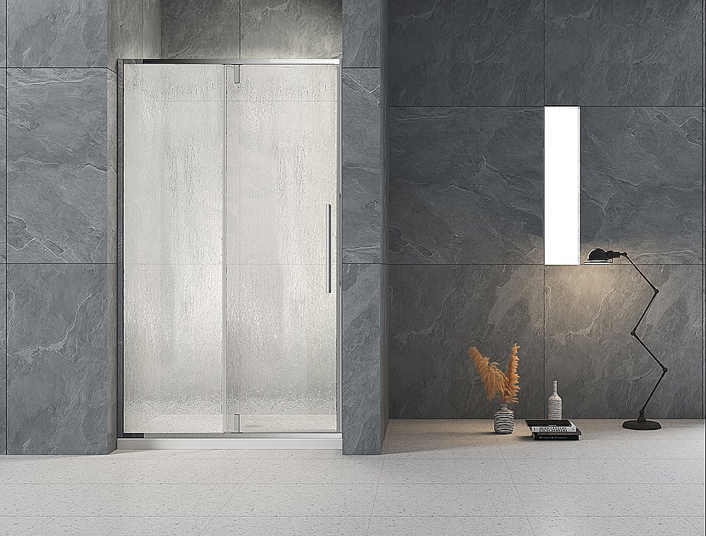 Душевая дверь Veconi Vianno VN34R-100-06-C7 100 стекло рифленое/профиль хром купить в интернет-магазине Sanbest