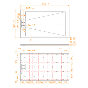 Душевой поддон прямоугольный RGW TUS-W 90x160 купить в интернет-магазине Sanbest