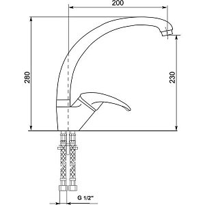 Смеситель для кухни 40к MIXLINE ML-GS01 (343) антрацит купить в интернет-магазине сантехники Sanbest