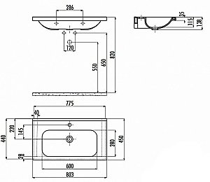 Раковина Creavit Ideal 60 ID060.00000 белая купить в интернет-магазине Sanbest