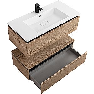 Нижняя тумба Cezares SLIDER-1000-1C-PI-RT-P дуб тангент для ванной в интернет-магазине сантехники Sanbest