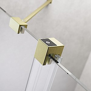 Шторка для ванны Radaway Furo Brushed Gold PND II 140 стекло прозрачное/профиль брашированное золото купить в интернет-магазине Sanbest