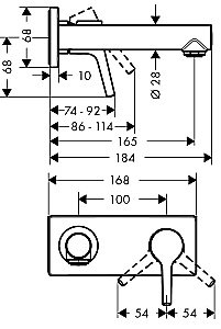 Смеситель для раковины Hansgrohe Talis S 72110000 купить в интернет-магазине сантехники Sanbest