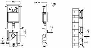Унитаз с инсталляцией WeltWasser MARBERG 410 + MERZBACH 043 MT-BL + MAR 410 RD купить в интернет-магазине Sanbest
