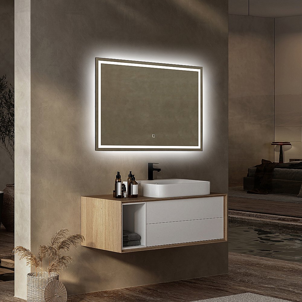 Зеркало ABBER See AG6116S 80x60 в ванную от интернет-магазине сантехники Sanbest