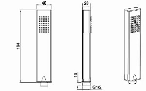Душевая лейка Allen Brau Infinity 5.21022-31 черная матовая купить в интернет-магазине сантехники Sanbest
