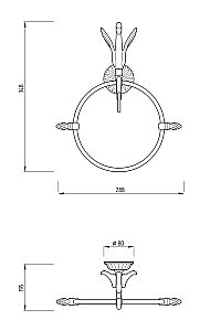 Полотенцедержатель-кольцо Migliore LUXOR 26122 золото купить в интернет-магазине сантехники Sanbest