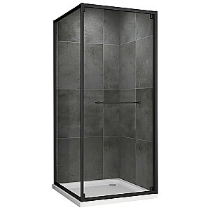 Душевой уголок Abber Schwarzer Diamant AG0A090B 90x90 стекло прозрачное/профиль черный купить в интернет-магазине Sanbest