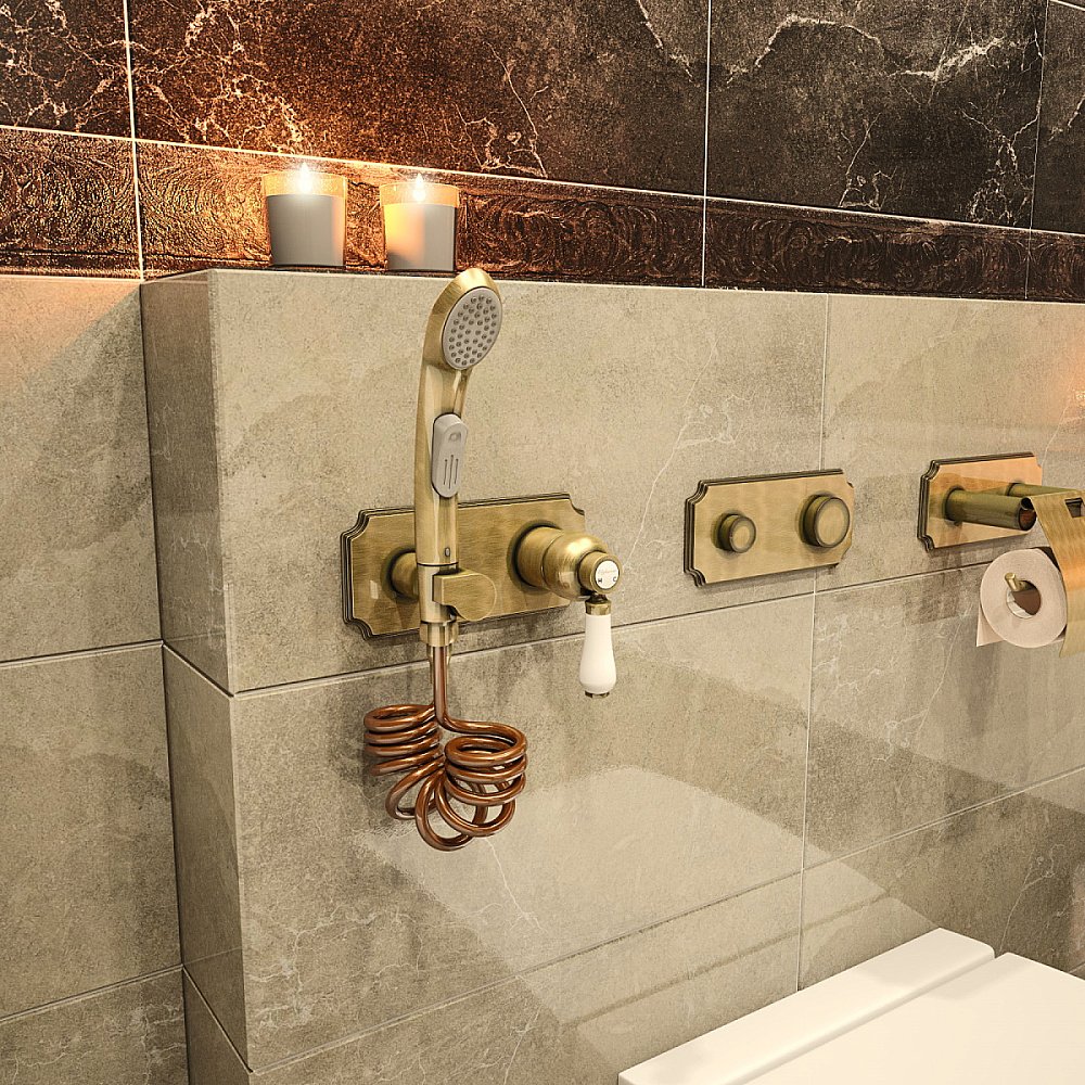 Гигиенический душ Elghansa Terrakotta 15C0686-Bronze (Set-41) бронза купить в интернет-магазине сантехники Sanbest