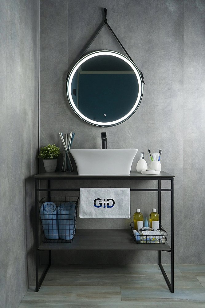 Раковина накладная Gid Geometrico 49 N9108 51121 белая купить в интернет-магазине Sanbest