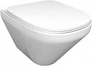 Унитаз подвесной Jacob Delafon Modern Life E21773RU-00  безободковый, с инсталляцией, с крышкой микролифт, белый/клавиша хром купить в интернет-магазине Sanbest