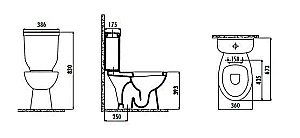 Унитаз напольный Creavit Sedef SD300-11CB00E-0000 белый купить в интернет-магазине Sanbest