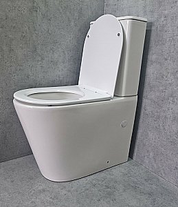 Унитаз напольный CeramaLux TR2178 белый, с бачком, с крышкой микролифт, слив торнадо купить в интернет-магазине Sanbest