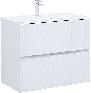 Тумба с раковиной Aquanet Джейн 80 белая матовая для ванной в интернет-магазине Sanbest