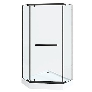 Душевой уголок CeruttiSpa CHIKA 100х100 CHIKA ZP101B стекло прозрачное/профиль черный купить в интернет-магазине Sanbest