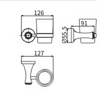 Стакан для зубных щеток CeramaLux Valencia 88502G золото купить в интернет-магазине сантехники Sanbest