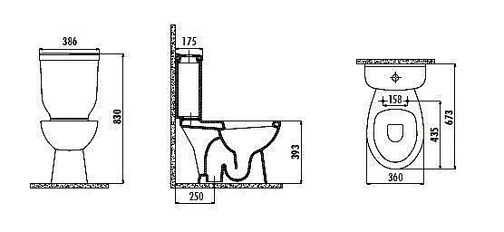 Унитаз напольный Creavit Sedef SD300-11CB00E-0000 белый купить в интернет-магазине Sanbest