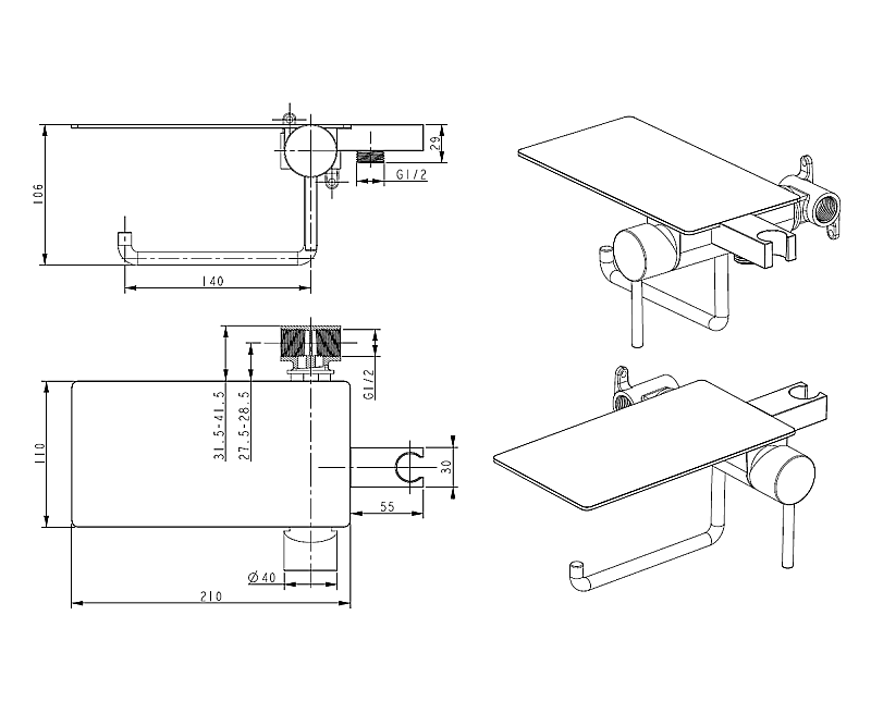 Гигиенический душ Bronze de Luxe Scandi 708/1BR бронза купить в интернет-магазине сантехники Sanbest