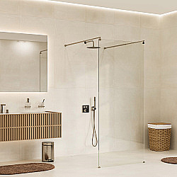 Душевое ограждение WasserKRAFT Vechte 60W40BN 120 фиксатор никель/стекло прозрачное купить в интернет-магазине Sanbest