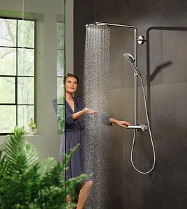 Душевая система Hansgrohe Raindance Select S Showerpipe 240 1jet PowderRain 27633000 купить в интернет-магазине сантехники Sanbest