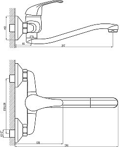 Смеситель для кухни Rossinka A A35-24 купить в интернет-магазине сантехники Sanbest