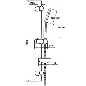 Душевой гарнитур Orange O-Shower OS710cr хром купить в интернет-магазине сантехники Sanbest