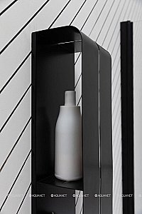 Полка Aquanet Магнум H 20х130 326459 черная матовая купить в интернет-магазине сантехники Sanbest