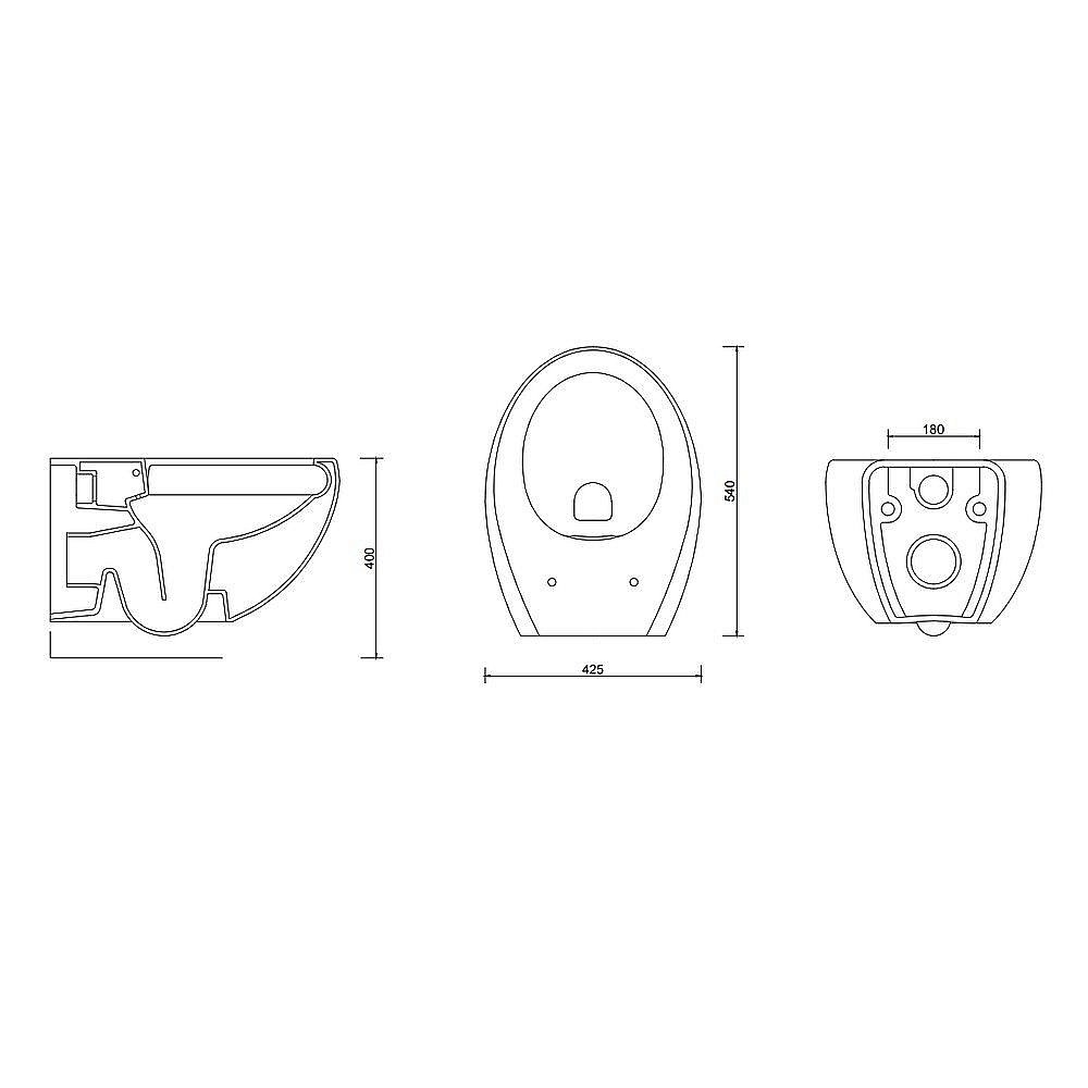 Унитаз подвесной Gural Vit ARYA AR31DAK00 безободковый купить в интернет-магазине Sanbest