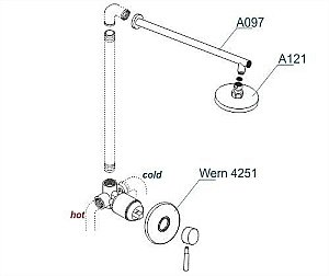 Душевая система WasserKRAFT Wern 4200 A12497 купить в интернет-магазине сантехники Sanbest