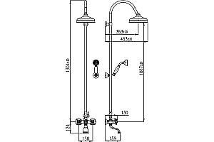 Душевая система Rav-Slezak MORAVA RETRO MK559.5/3Z золото купить в интернет-магазине сантехники Sanbest