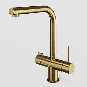 Смеситель для кухни WasserKraft A8987 золото матовое купить в интернет-магазине сантехники Sanbest