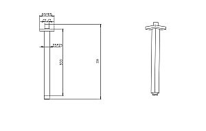 Держатель верхнего душа Boheme Qubic 629-QUBIC-CR хром купить в интернет-магазине сантехники Sanbest