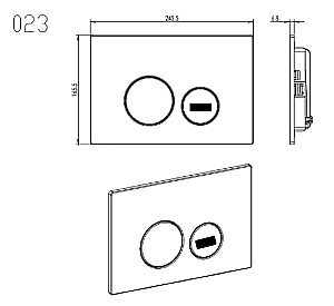 Инсталляция для унитаза Aquatek Sensor INSE-0000002.36 кнопка хром купить в интернет-магазине сантехники Sanbest