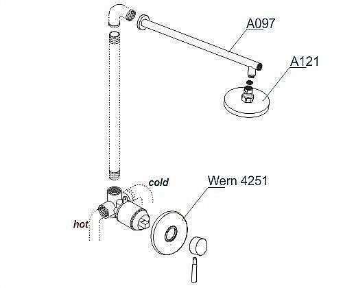 Душевая система WasserKRAFT Wern 4200 A12497 купить в интернет-магазине сантехники Sanbest