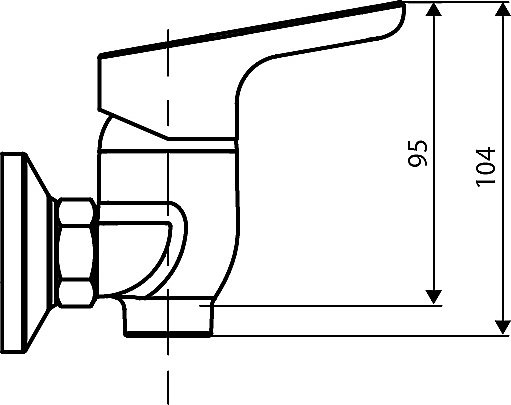 Смеситель для душа Dorff Norma D1020000 хром купить в интернет-магазине сантехники Sanbest