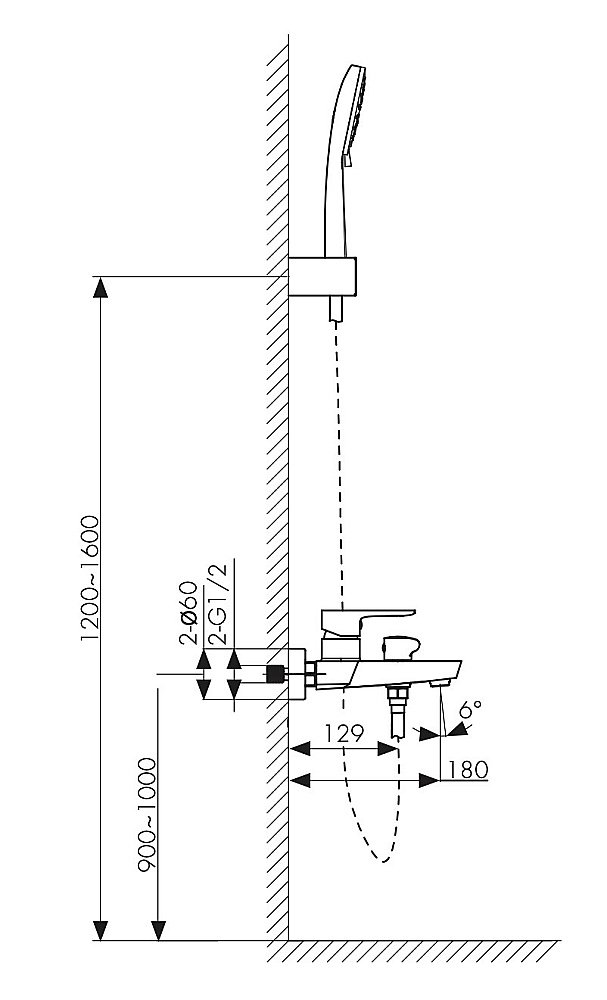 Смеситель для ванны Kaiser Sofia 04022 купить в интернет-магазине сантехники Sanbest