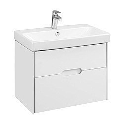 Тумба с раковиной Акватон Оливия 70 белая матовая для ванной в интернет-магазине Sanbest