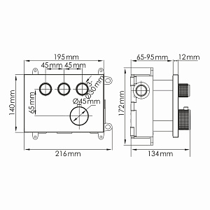 Смеситель для душа WasserKraft Sauer 7158 Thermo глянцевое золото купить в интернет-магазине сантехники Sanbest