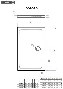 Душевой поддон Radaway Doros D 110х90 купить в интернет-магазине Sanbest