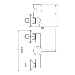 Смеситель для душа Koller Pool Orion OR0400 хром купить в интернет-магазине сантехники Sanbest